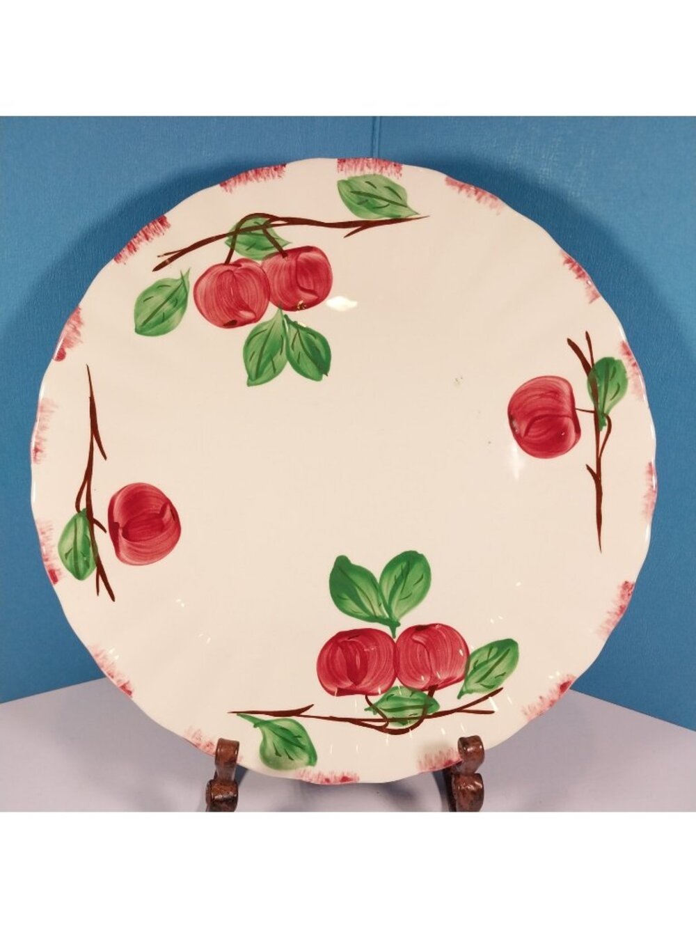 Blue Ridge Southern Potteries Autumn Apple 10.25" Dinner Plate Hand Painted